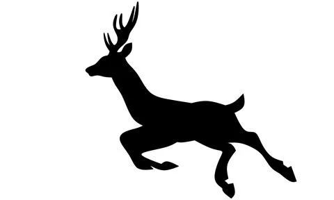 Deer silhouette vector design Stock Illustration