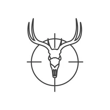 Deer skull with compass logo design, vector graphic symbol icon illustratio.. 스톡 일러스트