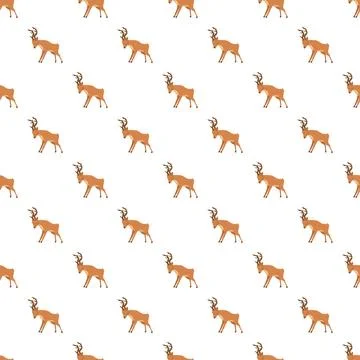 Deer species animal repeating pattern background design Stock Illustration