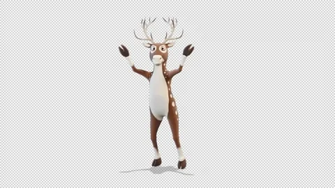 Deer standing and greeting with two hands 库存影片 165024876