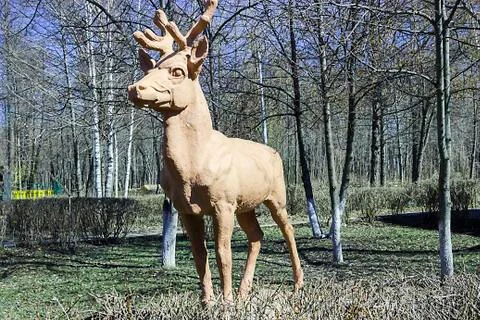 Deer statue decorative Stock Photos