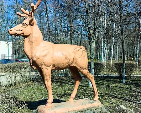 Deer statue decorative Stock Photos