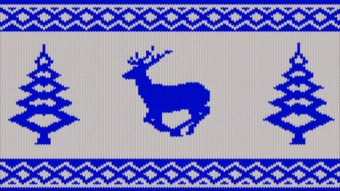 Deer on sweater Stock Footage 94258559