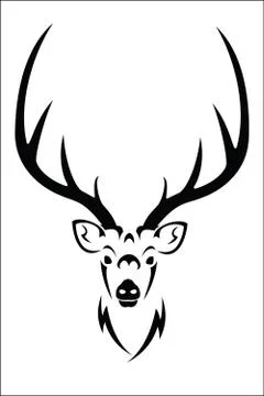 Deer symbol Stock Illustration