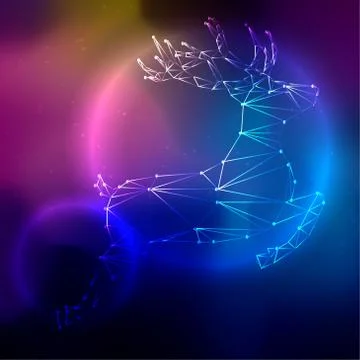 Deer of triangle shapes Stock Illustration