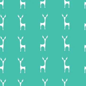 Deer vector art background design for fabric and decor. Seamless pattern Stock Illustration