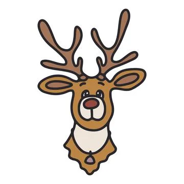 Deer vector illustration. Deer cute Stock Illustration