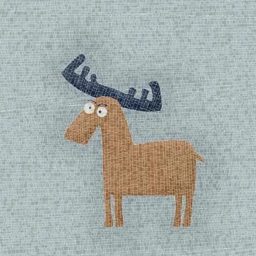 Deer vector mosaic 스톡 일러스트