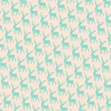 Deer vector pattern Stock Illustration