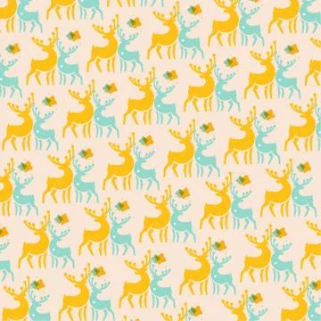 Deer vector pattern Stock Illustration