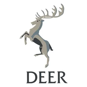 Deer on a white background. Stock Illustration