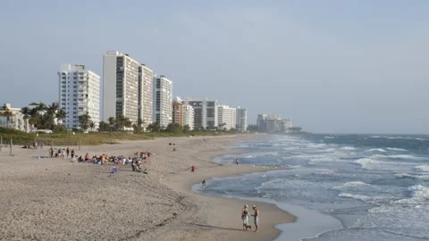 Deerfield Beach Condos People Stock Footage 200846393