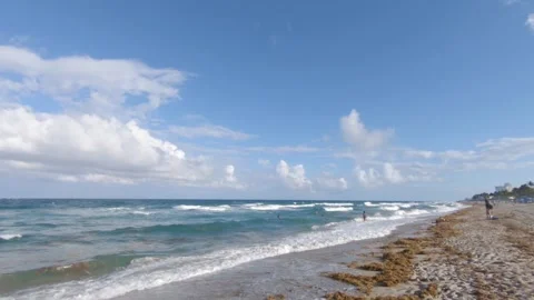 Deerfield Beach Facing South Video stock 200798125