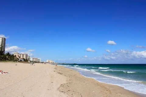 Deerfield beach looking north Stock Photos