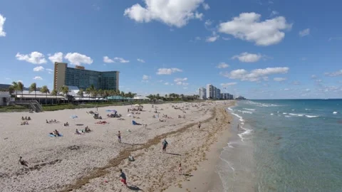 Deerfield Beach North Side from Pier Stock Footage 200796893
