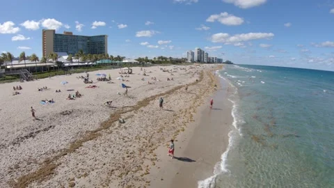 Deerfield Beach North Side from Pier Stock Footage 200796975
