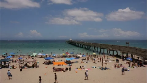 Deerfield Beach Pier Time Lapse Stock Footage 242338469