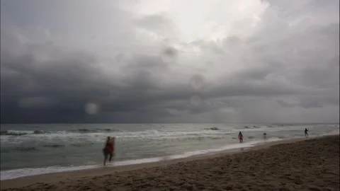 Deerfield Beach Storm Approaching Time-Lapse Stock Footage 283412833