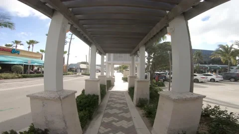 Deerfield Beach Walkway Westbound Stock Footage 200798016