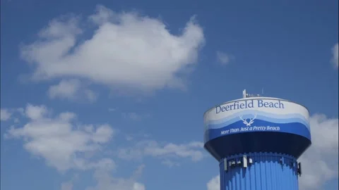 Deerfield Beach Water Tower Time-Lapse Stock Footage 200845839