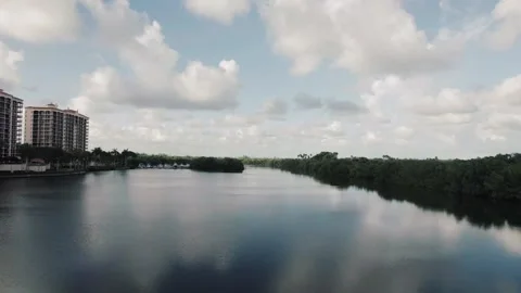 Deering Bay Cloud Drone Shot Stock Footage 201971905