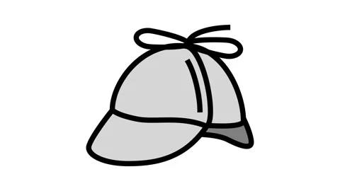 Deerstalker hat cap color icon animation Stock Footage 224968270