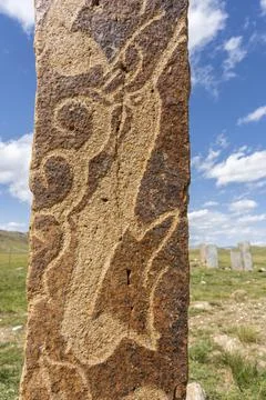 Deerstones Deer Mongolia Stock Photos