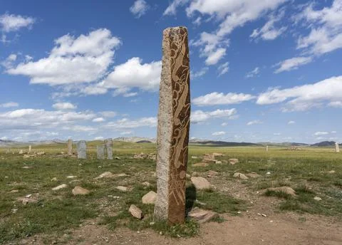 Deerstones Moron Mongolia Stock Photos