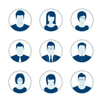 Default Avatar Profile Icon Set. Man and Woman User Image. Anonymous Internet Stock Illustration