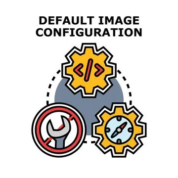 Default image configuration concept showing preset settings Stock Illustration
