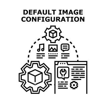 Default image configuration setup process concept Illustrazione stock
