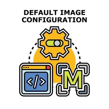 Default image configuration setup for web development Stock Illustration