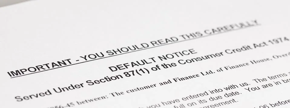 Default notice Stock Photos