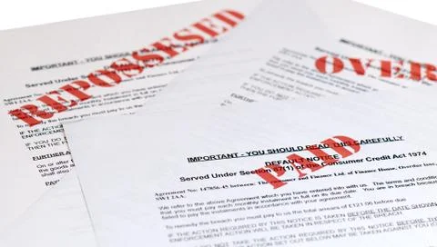 Default notices Stock Photos