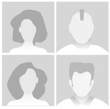 Default Placeholder Avatar Profile on Gray Background. Vector illustration Man Stock Illustration