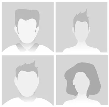 Default Placeholder Avatar Profile on Gray Background. Vector illustration Man Stock Illustration