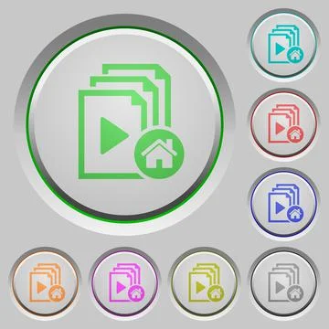 Default playlist push buttons Stock Illustration