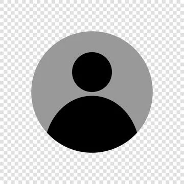 Default User Profile Icon Avatar on Transparent Background Stock Illustration