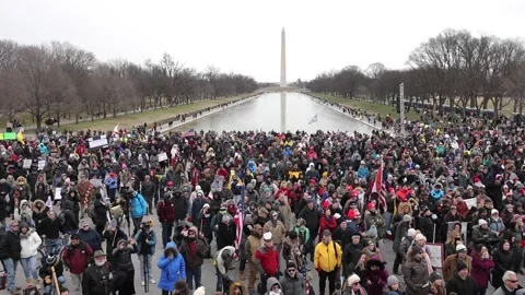 Defeat the Mandates protest in Washington, DC Stock Footage 169001708