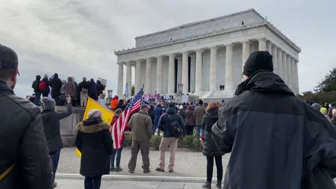 Defeat the Mandates protest in Washington DC 스톡 동영상 169024627