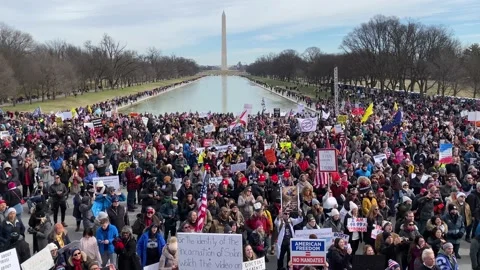 Defeat the Mandates protest in Washington DC Stock Footage 169024674