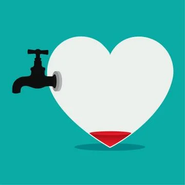 Defeated heart Stock-Illustration