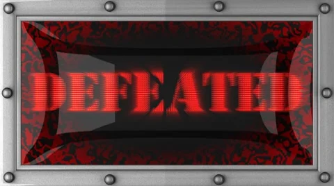 Defeated on led 動画素材 8693853