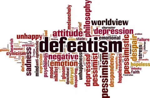 Defeatism word cloud Stock Illustration
