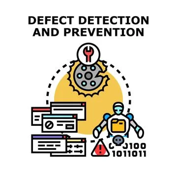 Defect detection and prevention system analyzing data for quality control イラスト素材