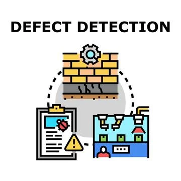 Defect detection process inspecting quality control and repair 스톡 일러스트