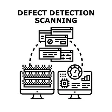 Defect detection scanning finding errors in software development 库存插图