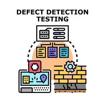 Defect detection testing for property infrastructure and quality イラスト素材