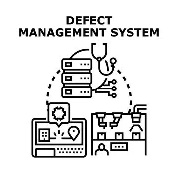 Defect management system controlling software bugs and quality issues イラスト素材