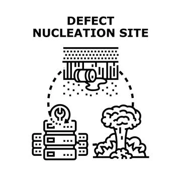 Defect nucleation site concept illustrating system breakdown 스톡 일러스트